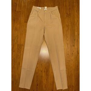 Vintage Escada Sport Light Weight Straight Pants Brown Gold Accent - Size 40